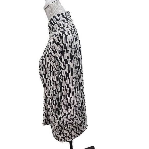 Talbots Animal Print 1/4 Zip Jacket Zip Pockets Stretch Women's 2X - Picture 6 of 10